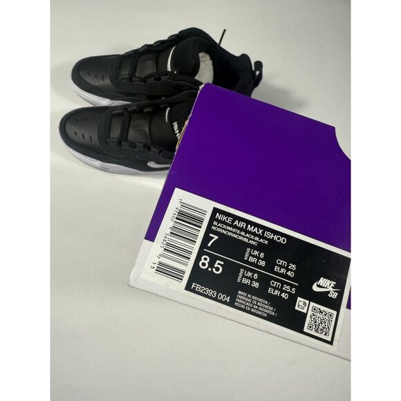 New Nike Air Max Ishod Shoes Mens Size 7 Black White SB Skateboarding FB2393-004 - Picture 11 of 11